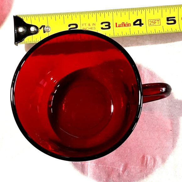 5 PC PLACE SETTING Service for 4 ANCHOR HOCKING ROYAL RUBY RED DINNERWARE - Picture 6 of 7